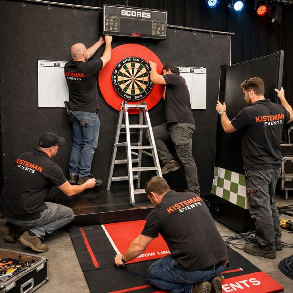 dartbaan op en afbouw op en afbouw